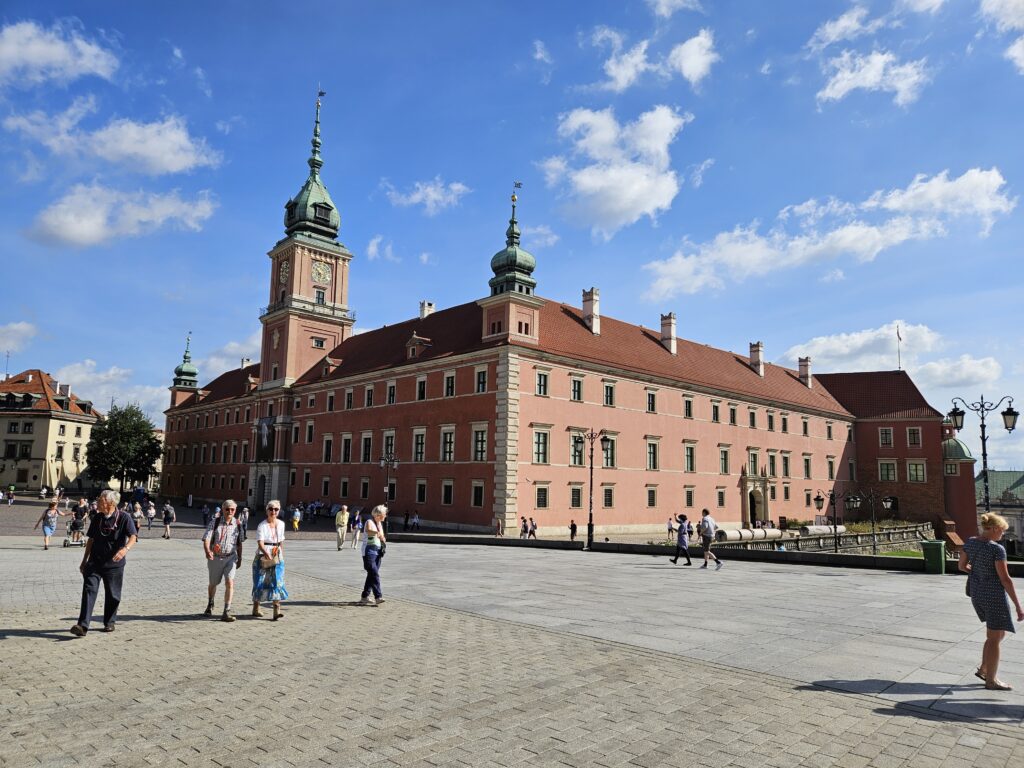 The Royal Castle of Warsaw, Poland dominates Old Town Warsaw.