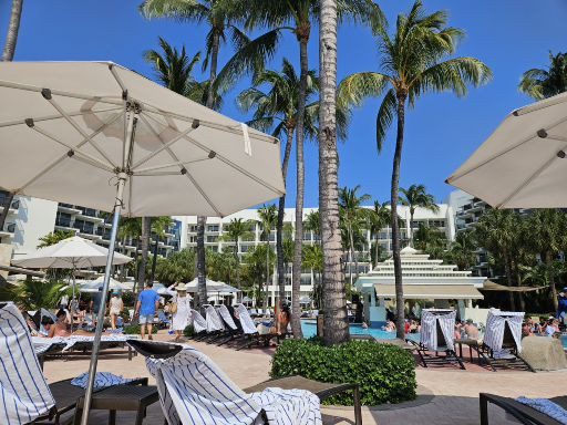 Relaxing poolside at the Aruba Marriott