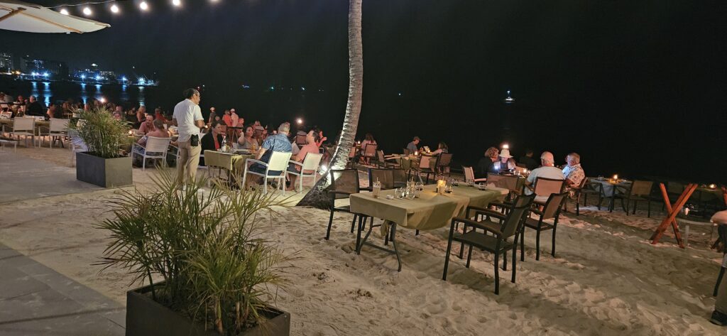 Marriott's Atardi restaurant on the sand in Aruba