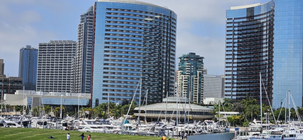 













San Diego Marriott Marquis, a resort in the city.



