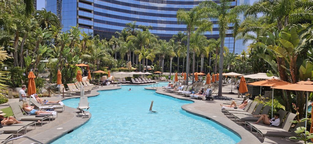 The pool at the San Diego Marriott Marquis